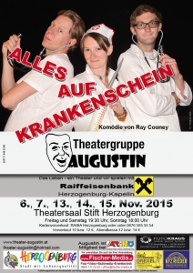 Theatergruppe Augustin Flyer "Alles auf Krankenschein"